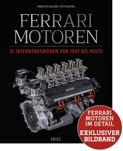 Buchcover Ferrari-Motoren - Triebwerks-Ikonen von 1947 bis heute - Heel Verlag